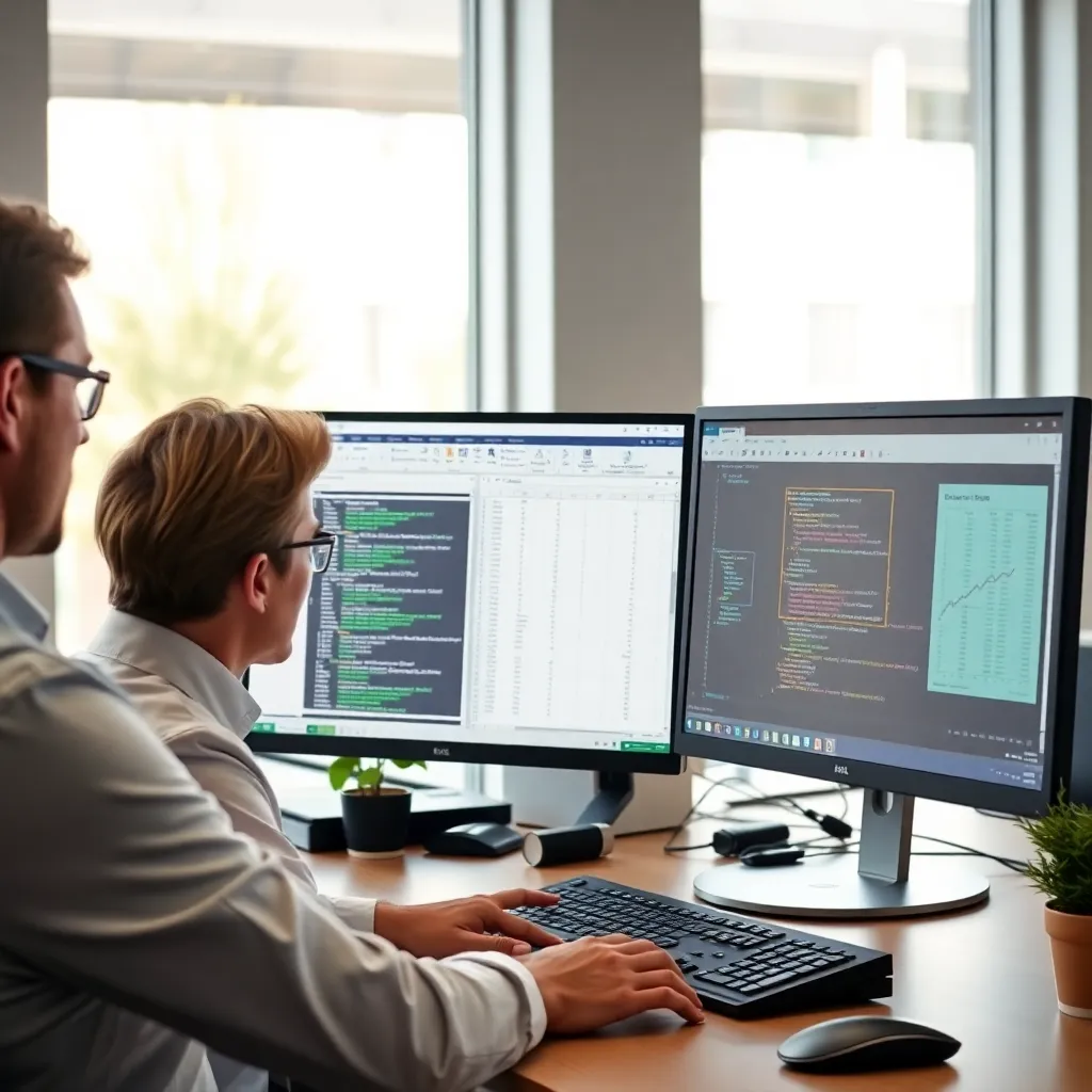 Nederlandse professional die Excel-technieken demonstreert in een trainingssessie