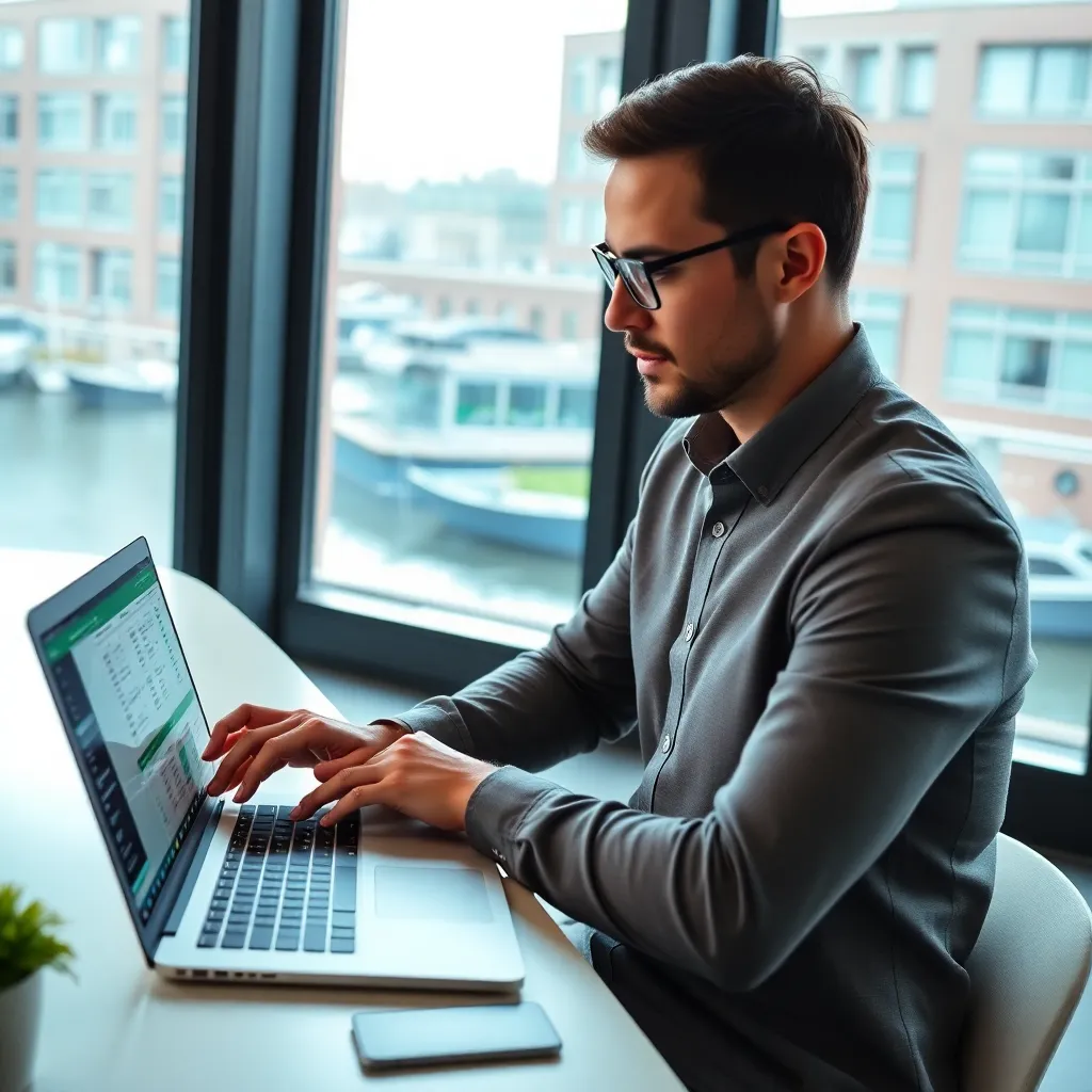 Nederlandse financiële professional gebruikt Excel formules