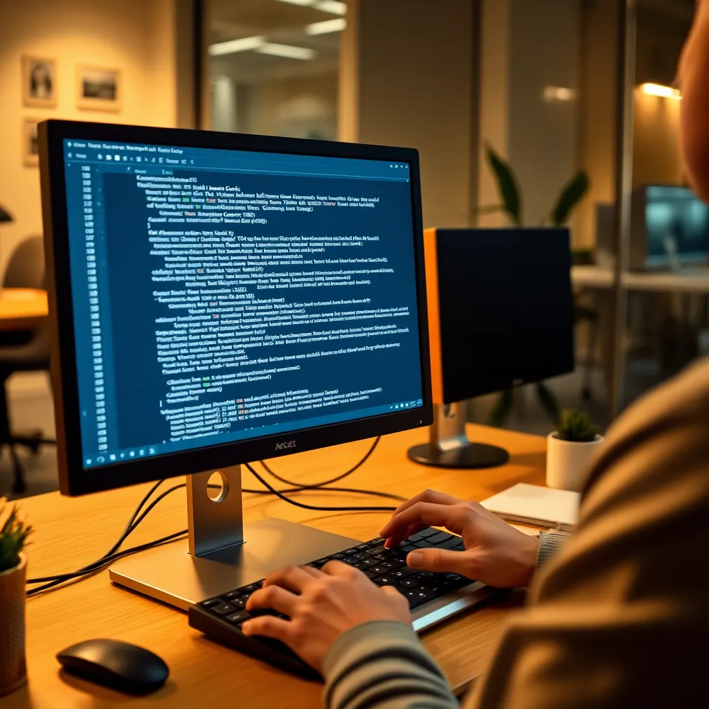 Excel VBA code op computerscherm in Nederlands kantoor